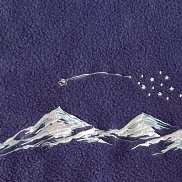 ❌ SOLD ❌ Coldwater Creek Embroidered Mountains Fleece Pullover Size Medium - Picture 4 of 7